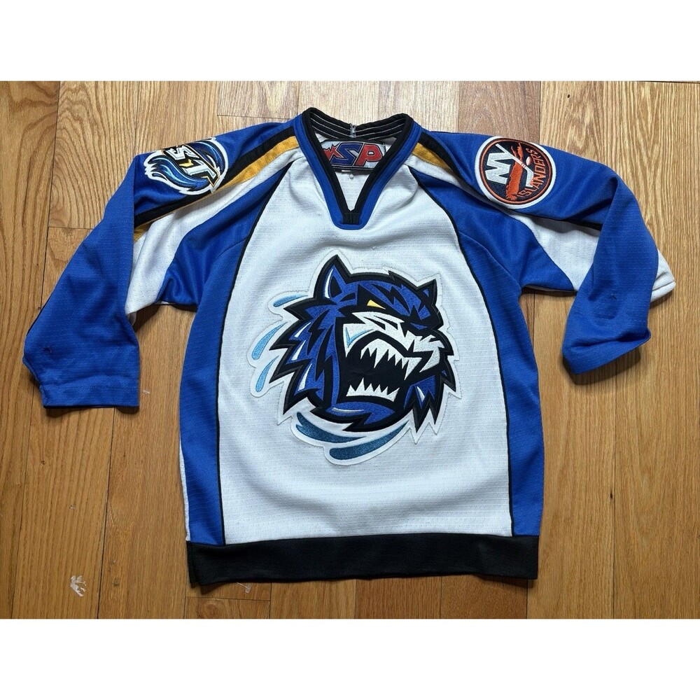 Bridgeport Sound Tigers AHL Hockey Jersey Islanders Authentic Minors Boys S/M